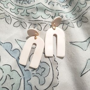White Clay Earrings